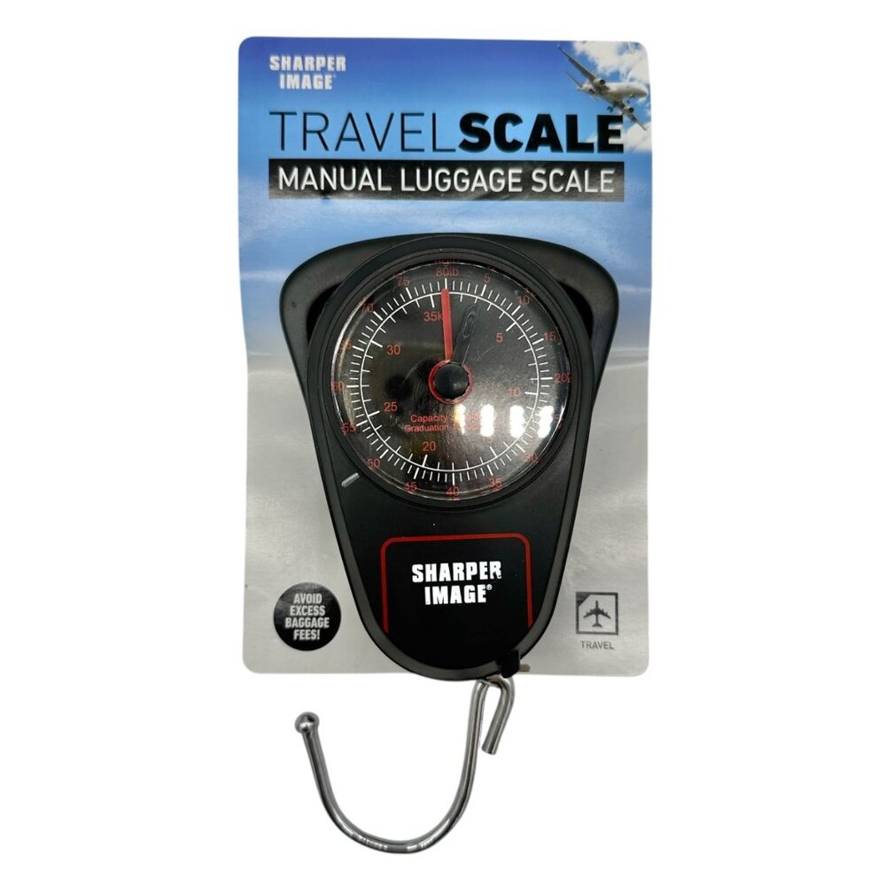 Sharper Image Travel Scale Manual Luggage Scale Portable Hook Design Compact